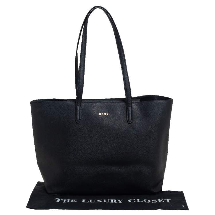 Pre Owned Dkny Black Leather Bryant Tote