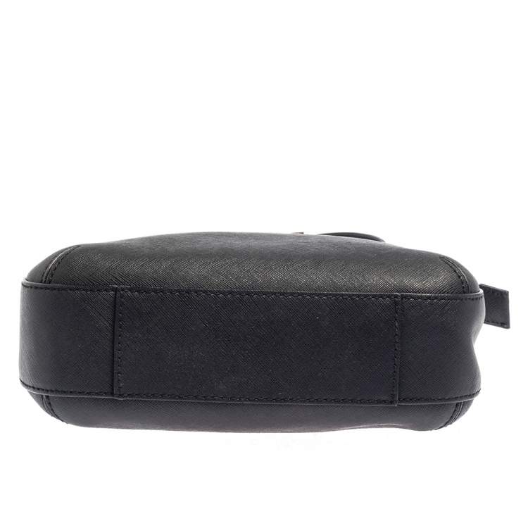 مملوكة مسبقًا Dkny Black Leather Top Zip Shoulder Bag