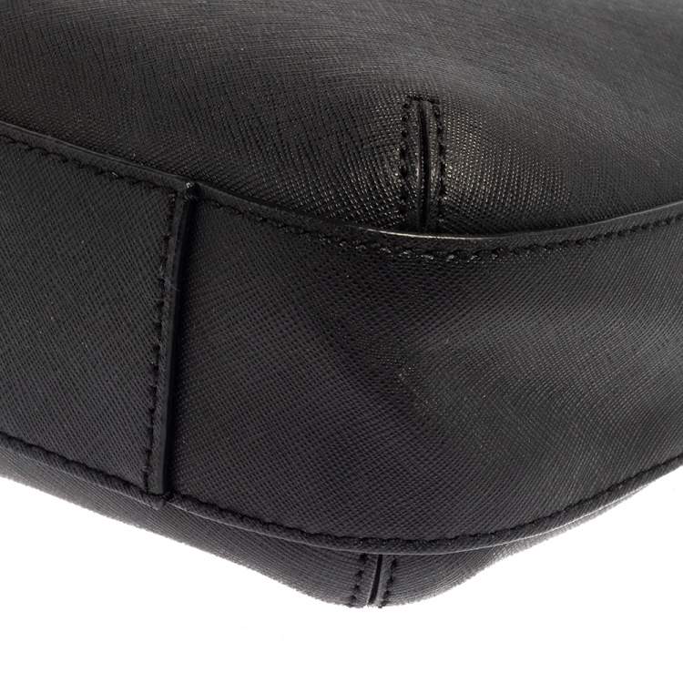 مملوكة مسبقًا Dkny Black Leather Top Zip Shoulder Bag