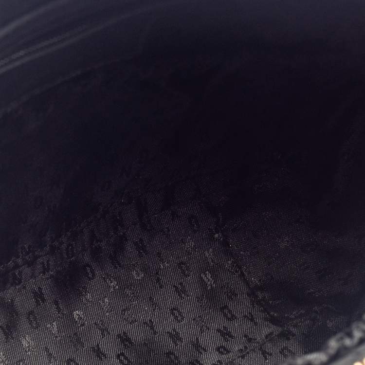 مملوكة مسبقًا Dkny Black Leather Top Zip Shoulder Bag