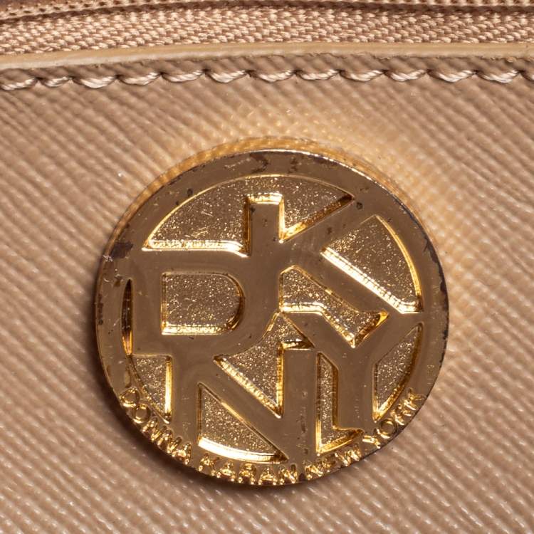 Pre Owned DKNY Purple Lizard Embossed Leather Flap Chain Clutch