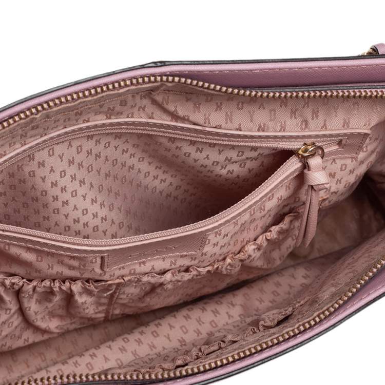Pre Owned Dkny Pink Saffiano Leather Bryant Park Chain Tote