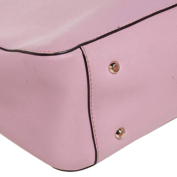 Pre Owned Dkny Pink Saffiano Leather Bryant Park Chain Tote