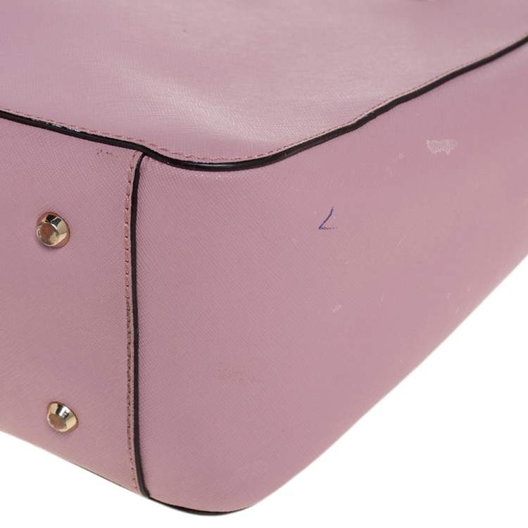 Pre Owned Dkny Pink Saffiano Leather Bryant Park Chain Tote