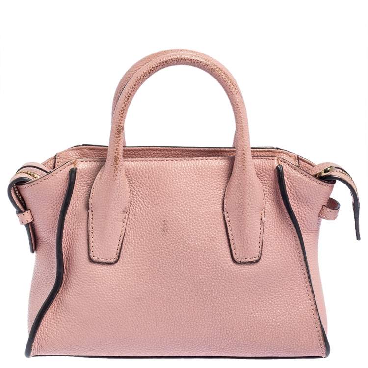 Pre Owned DKNY Pink Leather Chelsea Satchel