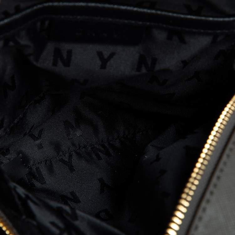 Pre Owned Dkny Taupe Leather Mini Bryant Park Backpack