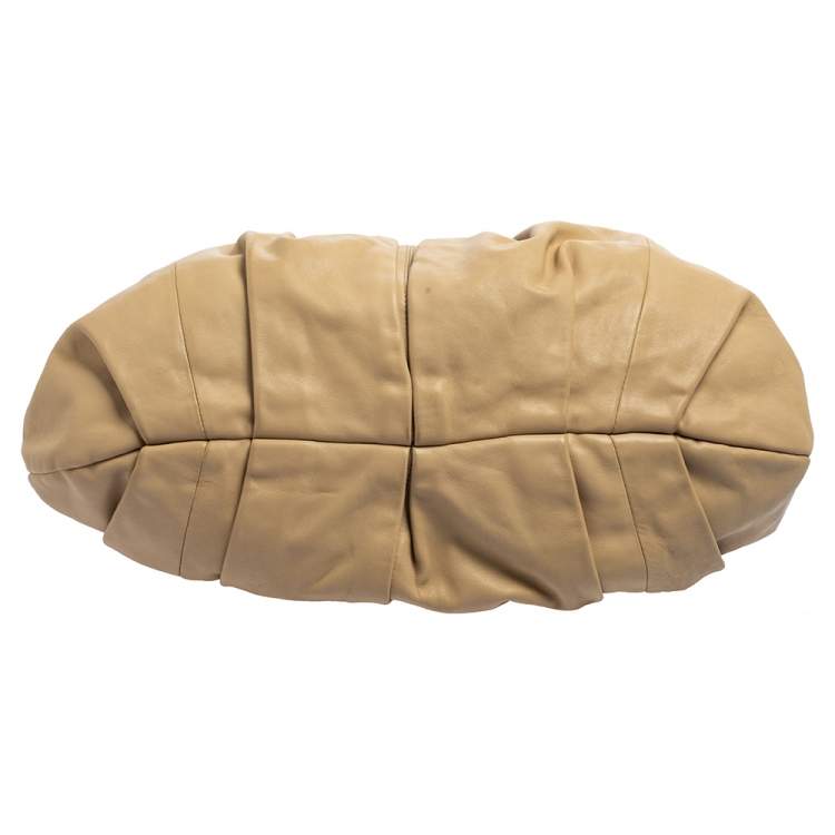Pre Owned Dkny Beige Leather Hobo