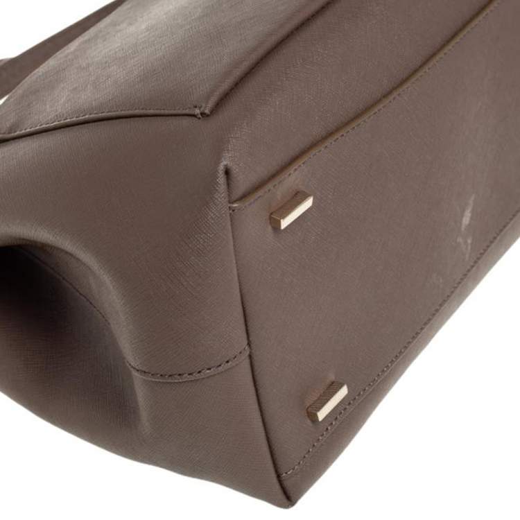 Pre Owned DKNY Brown Leather Bryant Park Front Pocket Satchel