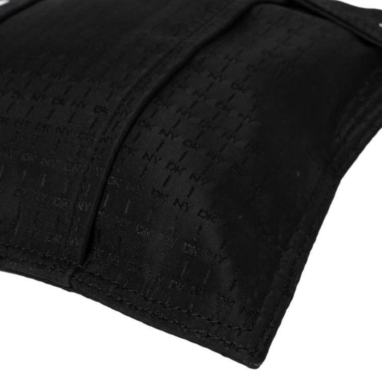 Pre Owned Dkny Black Signature Fabric Messenger