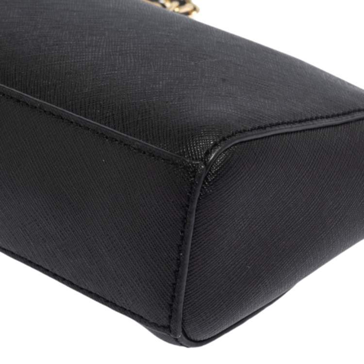 Pre Owned Dkny Black Saffiano Leather Bryant Park Crossbody Bag