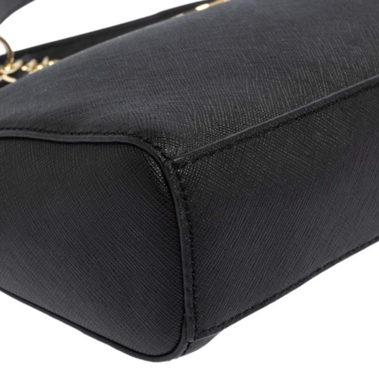 Pre Owned Dkny Black Saffiano Leather Bryant Park Crossbody Bag