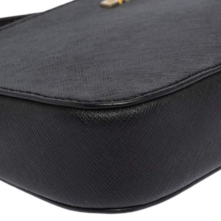 Pre Owned Dkny Black Saffiano Leather Shoulder Bag