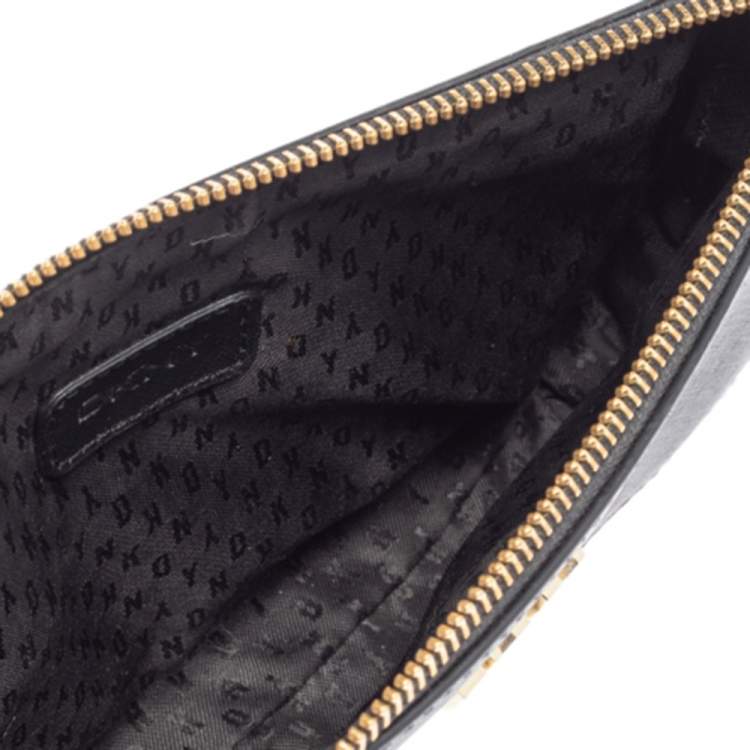 Pre Owned Dkny Black Saffiano Leather Shoulder Bag