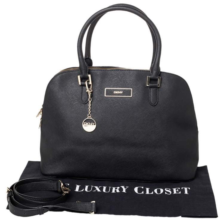Pre Owned Dkny Black Leather Satchel