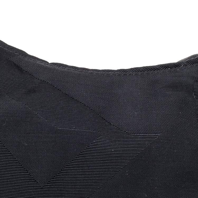 Pre Owned DKNY Black Canvas and Leather Hobo