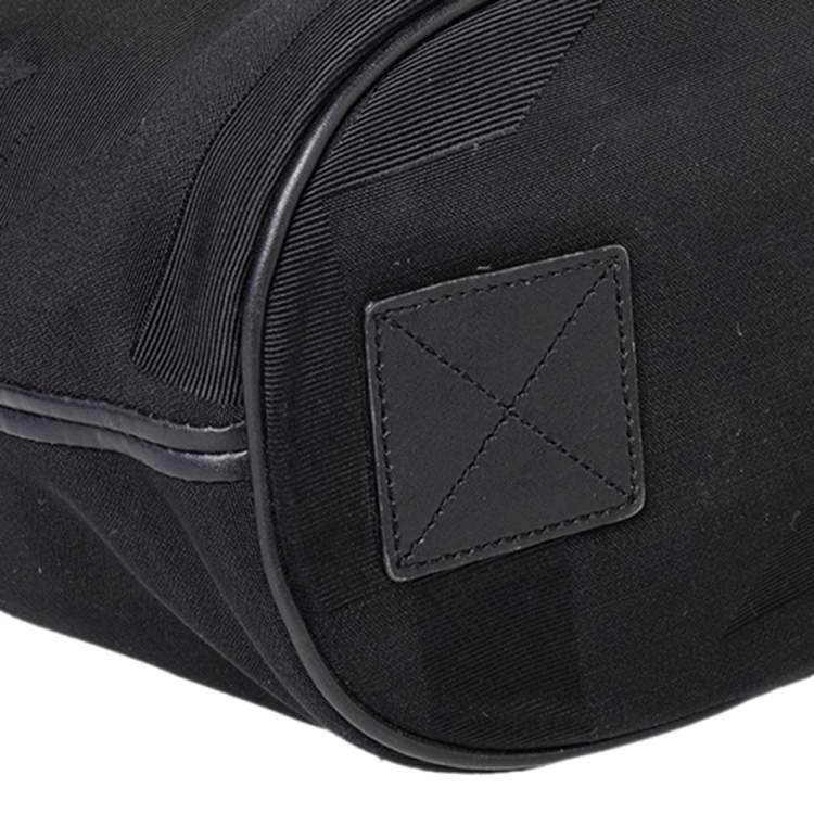 Pre Owned DKNY Black Canvas and Leather Hobo