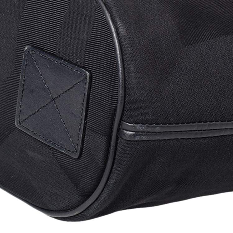 Pre Owned DKNY Black Canvas and Leather Hobo