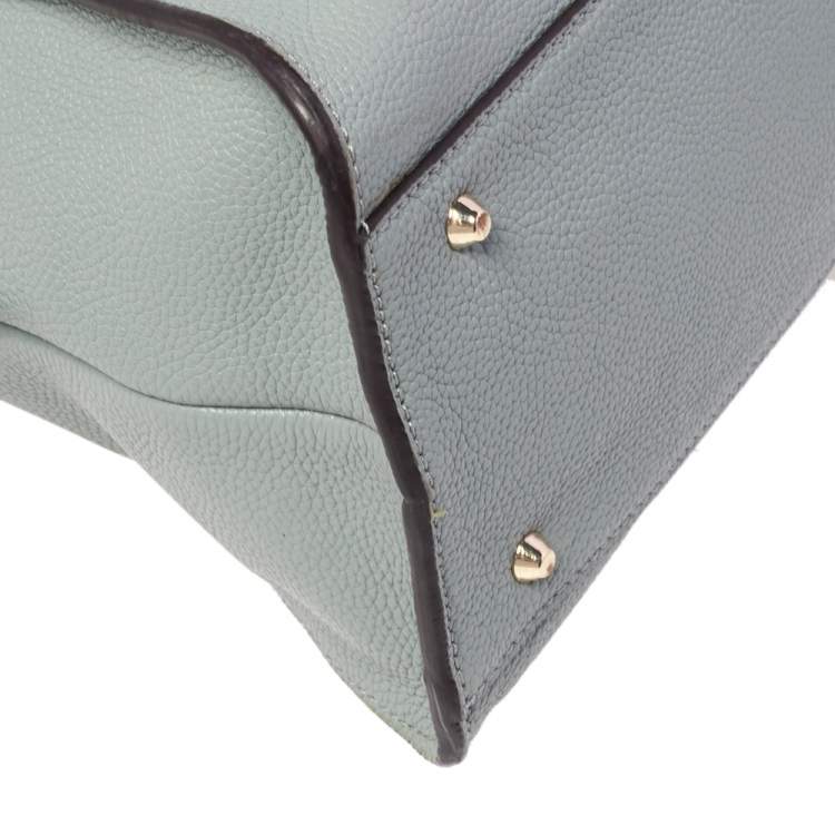 Pre Owned DKNY Powder Blue Leather Dome Satchel