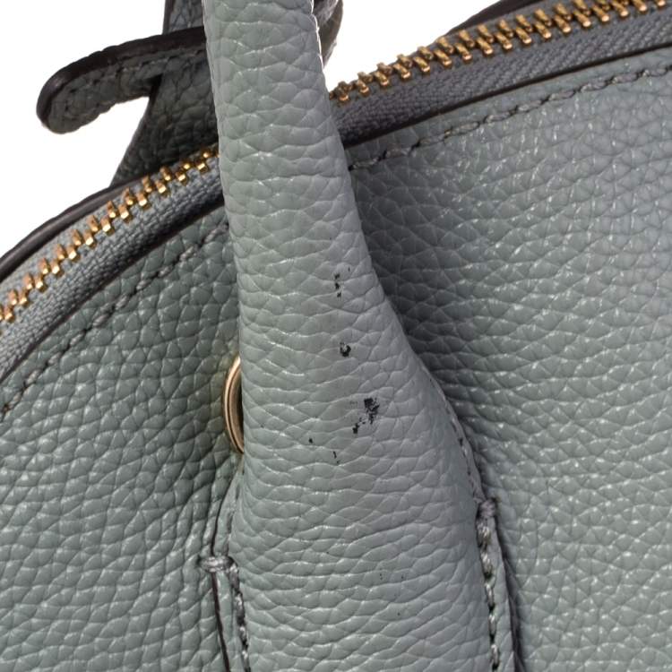 Pre Owned DKNY Powder Blue Leather Dome Satchel