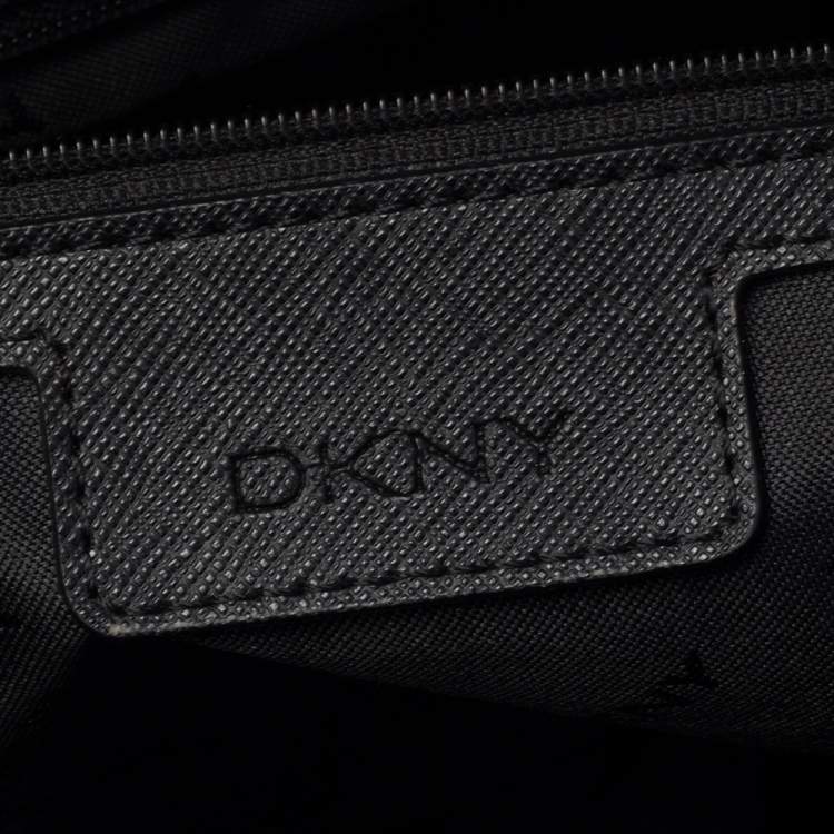 مملوكة مسبقًا DKNY Brown Croc Embossed Leather Chelsea Satchel