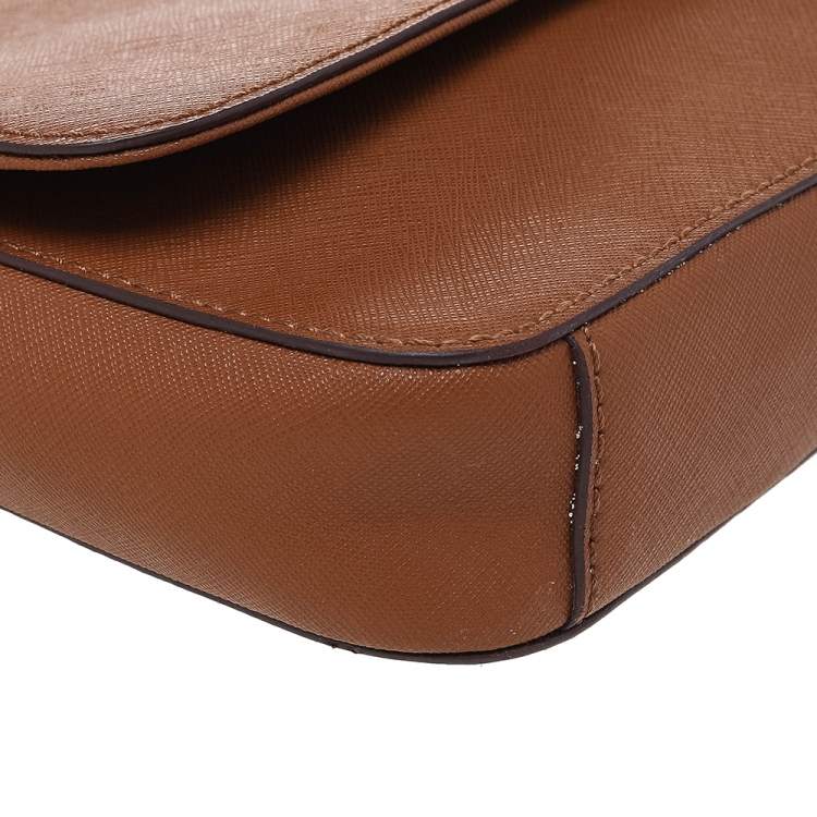 مملوكة مسبقًا DKNY Brown Saffiano Leather Bryant Park Crossbody Bag