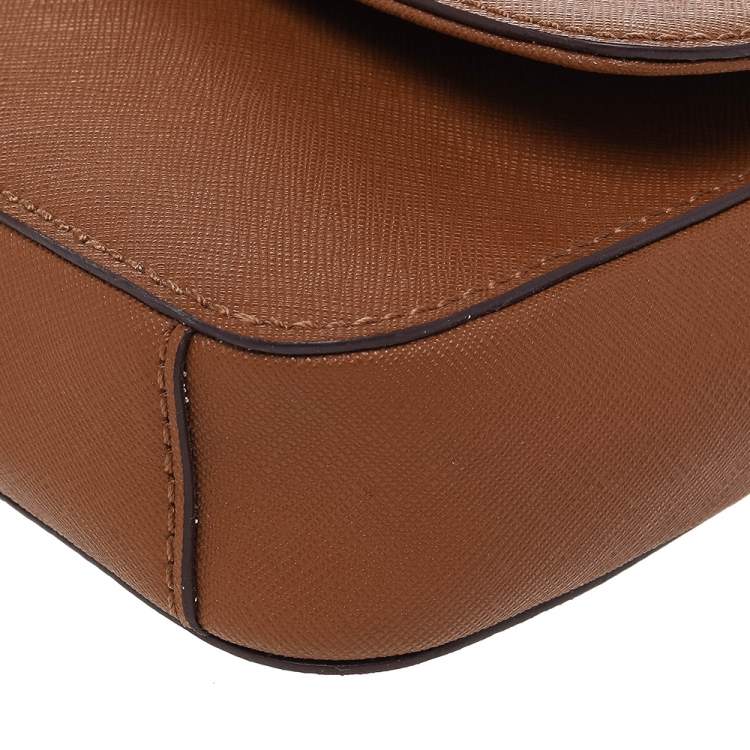 مملوكة مسبقًا DKNY Brown Saffiano Leather Bryant Park Crossbody Bag