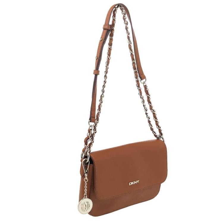 مملوكة مسبقًا DKNY Brown Saffiano Leather Bryant Park Crossbody Bag