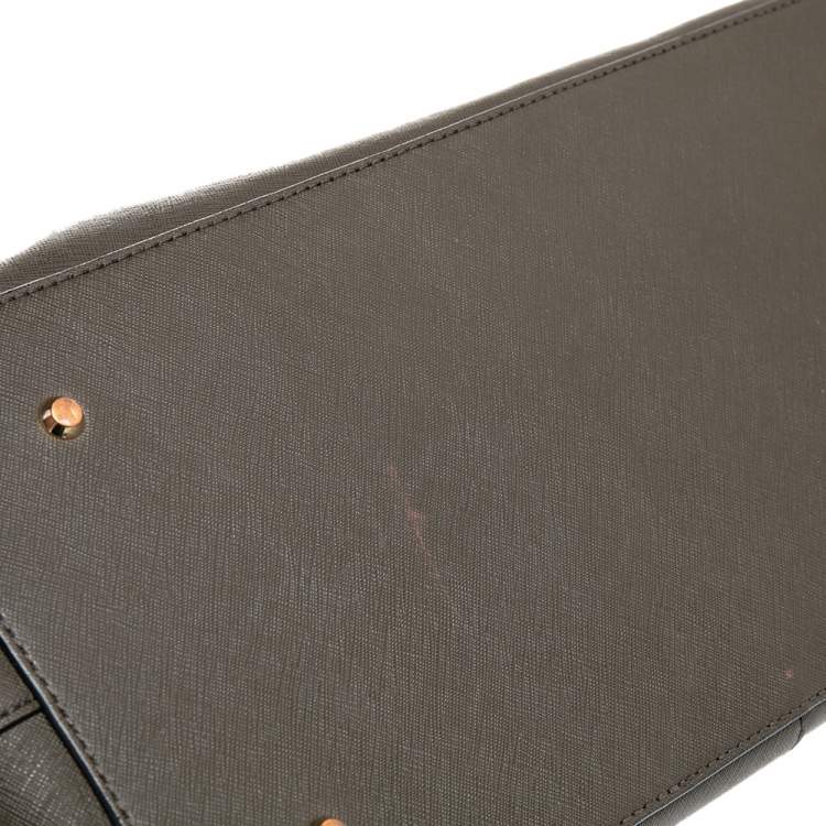 Pre Owned Dkny Brown Leather Double Zip Satchel