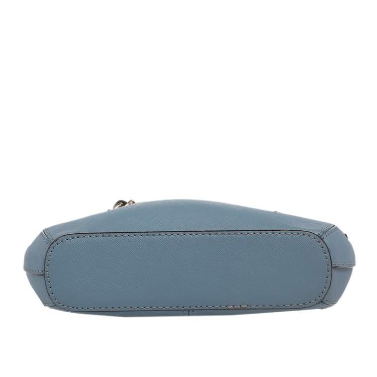 Pre Owned DKNY Light Blue Leather Chain Shoulder Bag