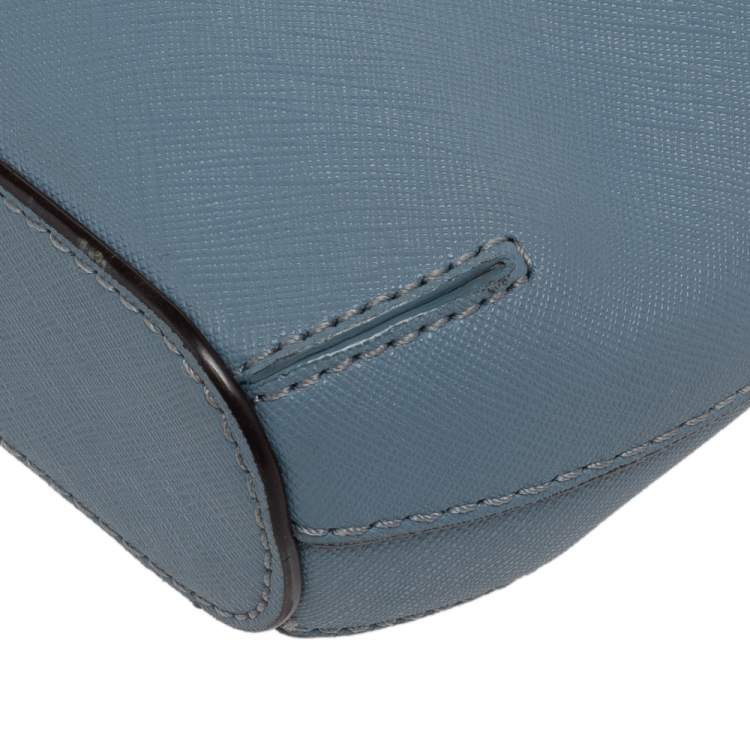 Pre Owned DKNY Light Blue Leather Chain Shoulder Bag