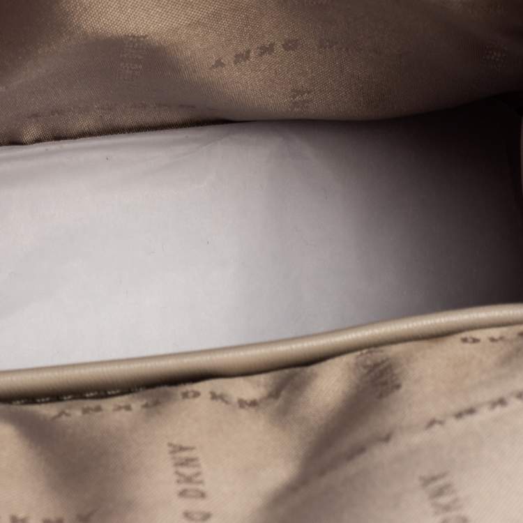 Pre Owned Dkny Silver Leather Jojo Mini Satchel