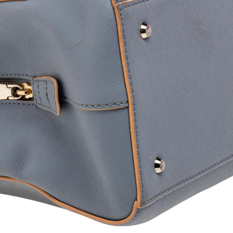 Pre Owned Dkny Blue Leather Satchel