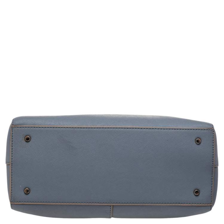 Pre Owned Dkny Blue Leather Satchel