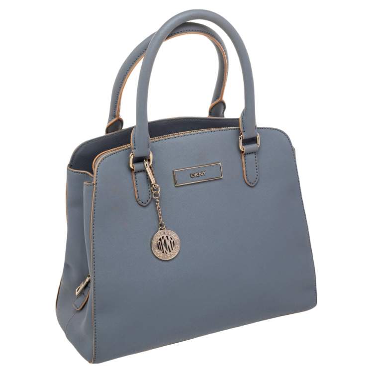 Pre Owned Dkny Blue Leather Satchel
