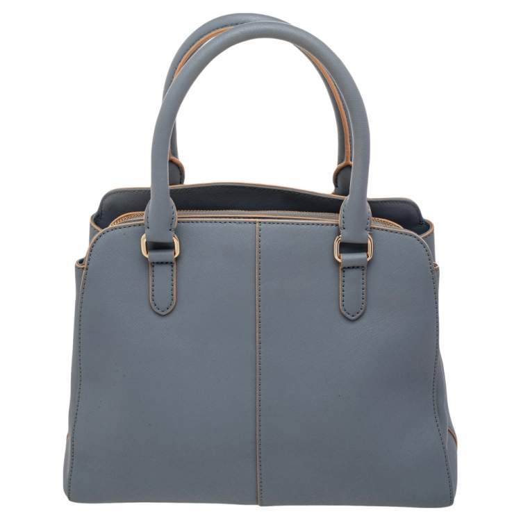 Pre Owned Dkny Blue Leather Satchel
