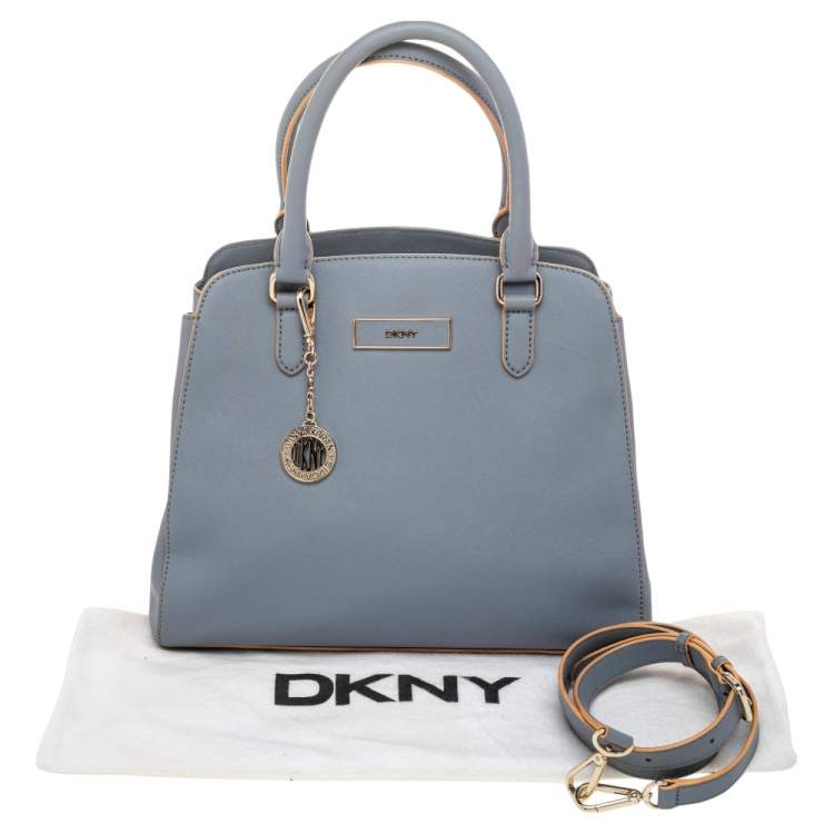 Pre Owned Dkny Blue Leather Satchel