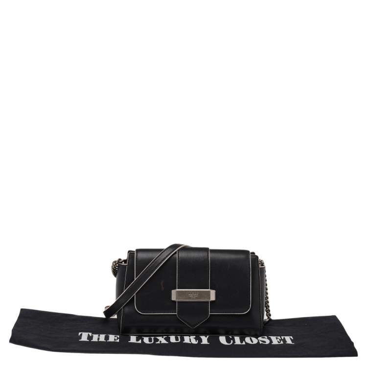 Pre Owned Dkny Black Leather Val Flap Shoulder Bag