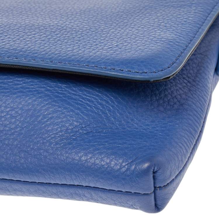 Pre Owned Dkny Blue Leather Bryant Park Shoulder Bag