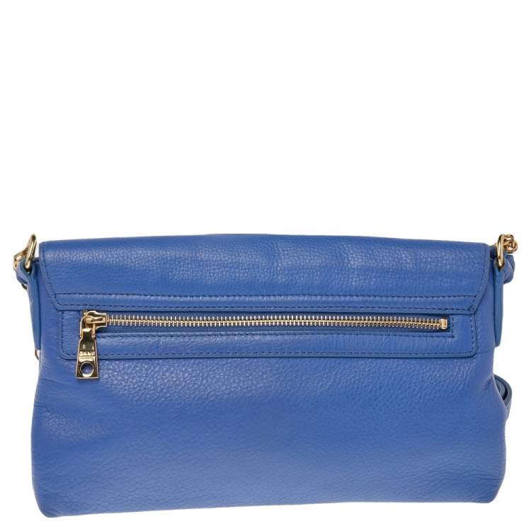 Pre Owned Dkny Blue Leather Bryant Park Shoulder Bag