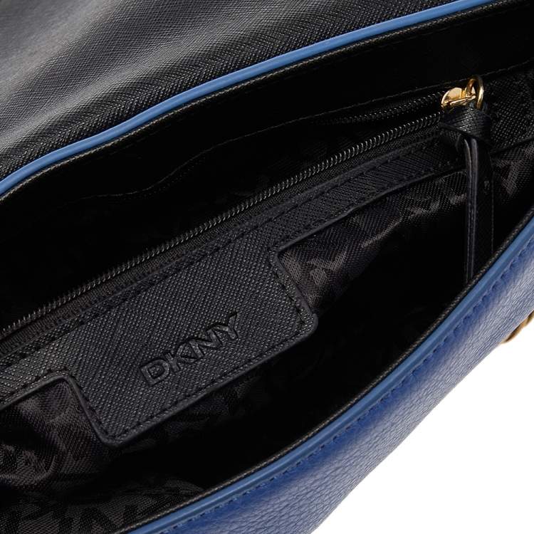 Pre Owned Dkny Blue Leather Bryant Park Shoulder Bag