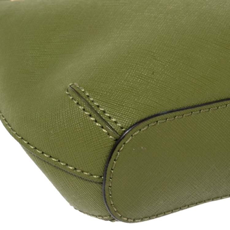 Pre Owned DKNY Green Leather Bryant Chain Shoulder Bag