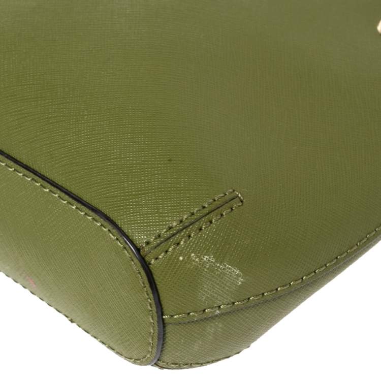 Pre Owned DKNY Green Leather Bryant Chain Shoulder Bag