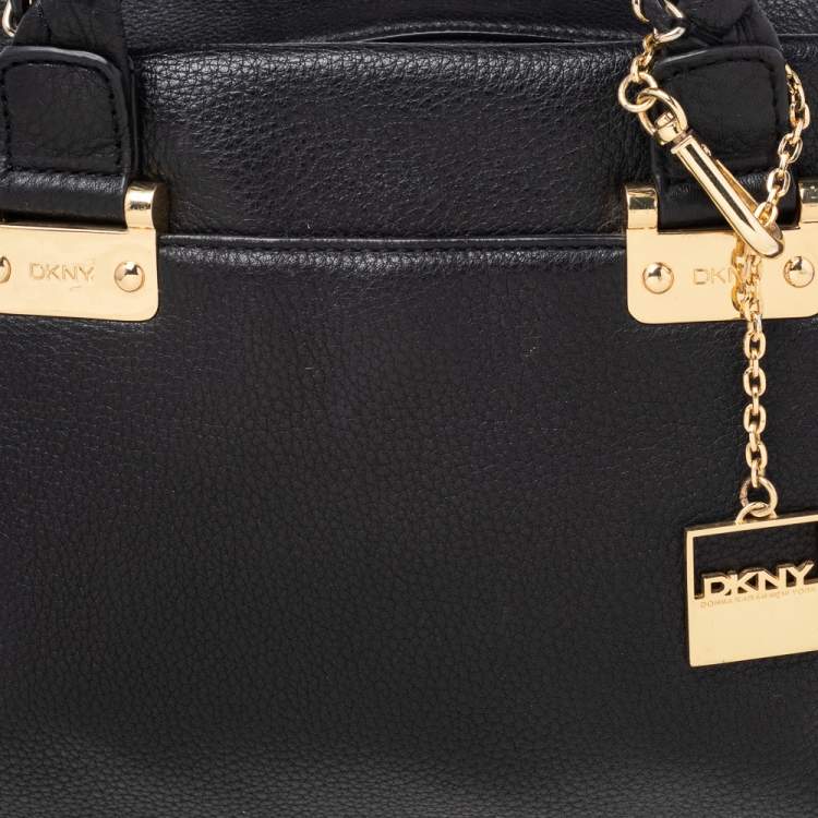 Pre Owned Dkny Black Leather Shoulder Bag