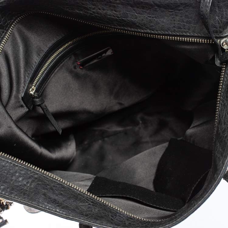 Pre Owned DKNY Black Signature Coated Canvas and Leather Trim Tote
