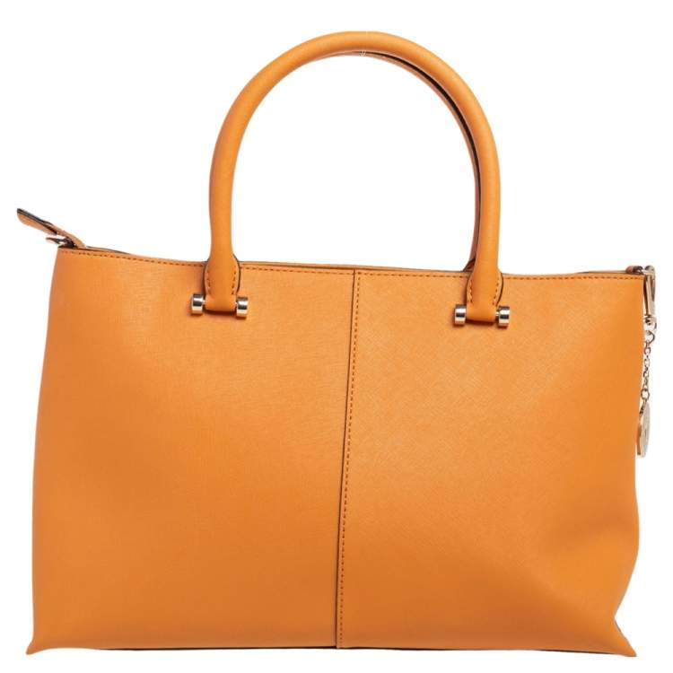 Dkny Tan Saffiano Leather Bryant Park Zip Tote Dkny | The Luxury Closet