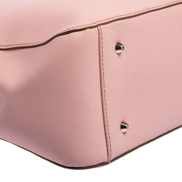 Pre Owned Dkny Pink Saffiano Leather Bryant Park Chain Tote