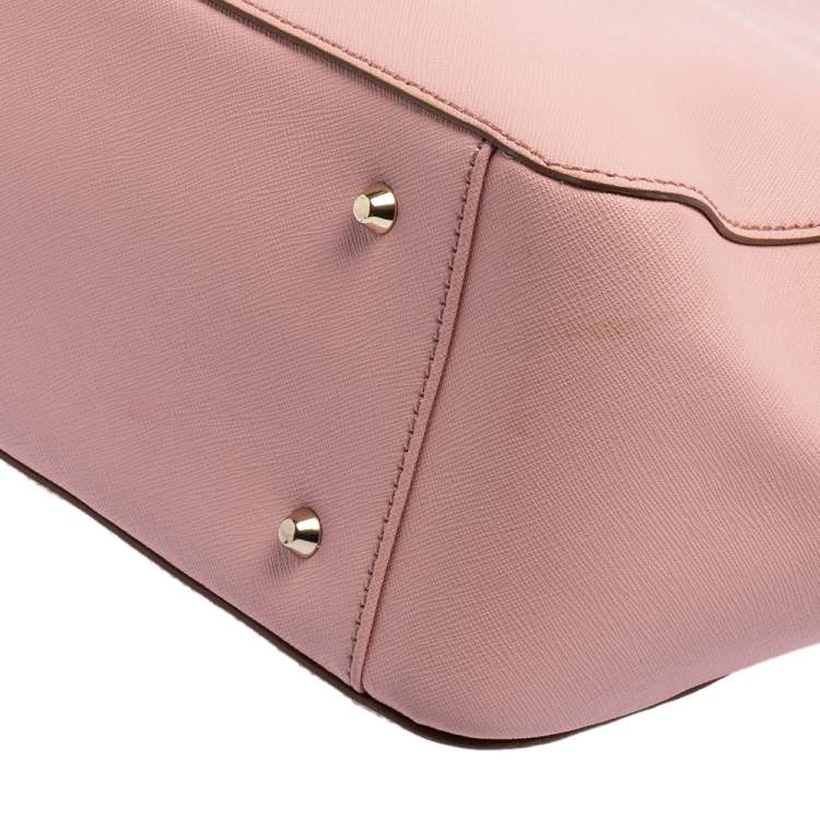 Pre Owned Dkny Pink Saffiano Leather Bryant Park Chain Tote