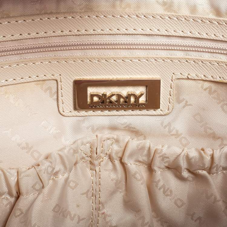 Pre Owned Dkny Pink Saffiano Leather Bryant Park Chain Tote