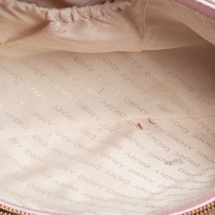 Pre Owned Dkny Pink Saffiano Leather Bryant Park Chain Tote