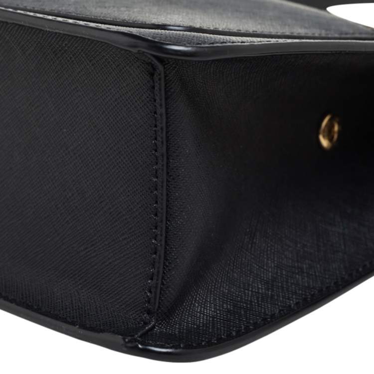 Pre Owned Dkny Black Leather Bryant Park Zip Shoulder Bag